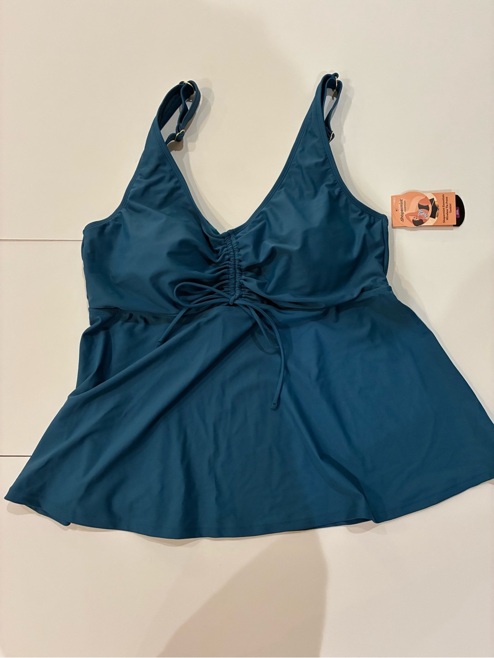 Shapermint Teal Blue 3‑Piece Tankini Swim Set — NWT (Top, Skirted Bottom & Brief - Picture 3 of 16